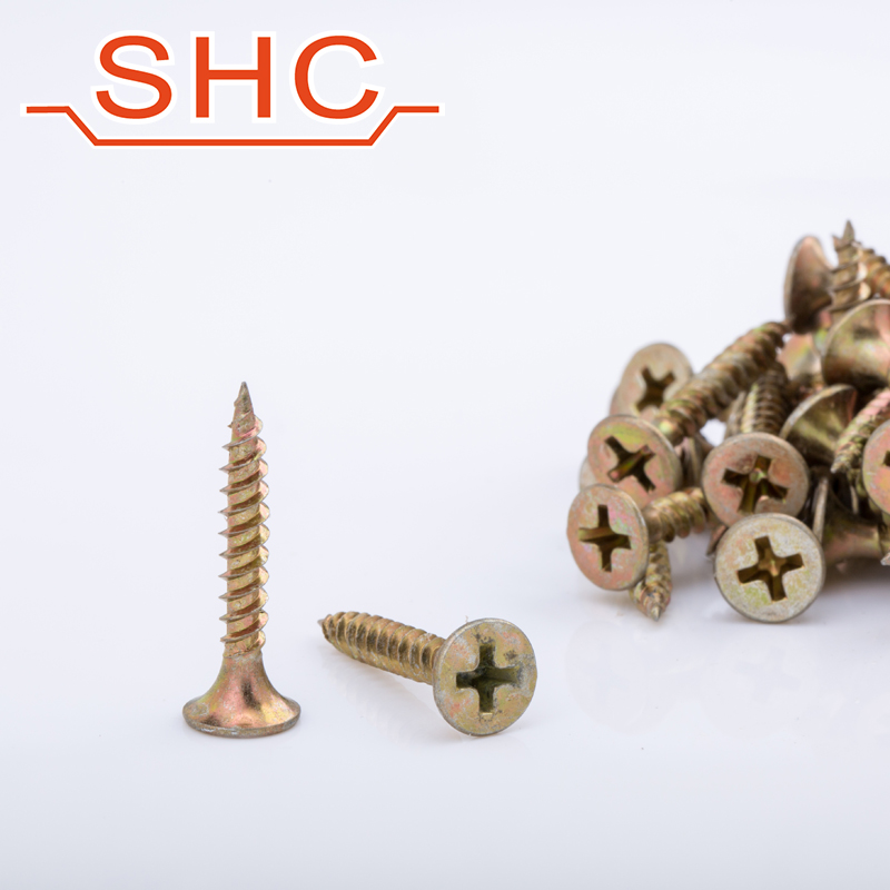 Drywall screw bugle head yellow zinc plaing