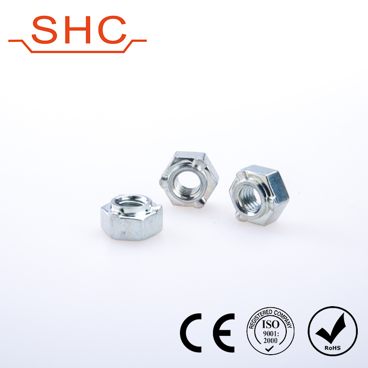 DIIN929 pilot height 3 projection spot hex weld nut carbon steel stainless steel