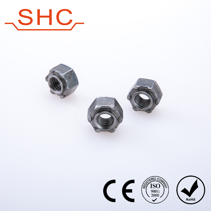 DIIN929 pilot height 3 projection spot hex weld nut carbon steel stainless steel