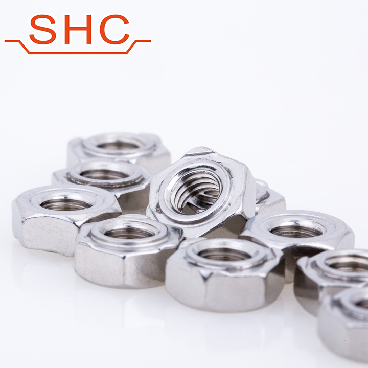 DIIN929 pilot height 3 projection spot hex weld nut carbon steel stainless steel