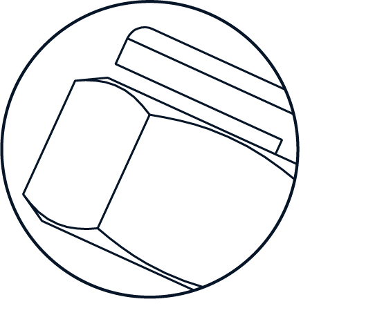 Copper Nut | Exhaust Nut | Self locking nut copper plated