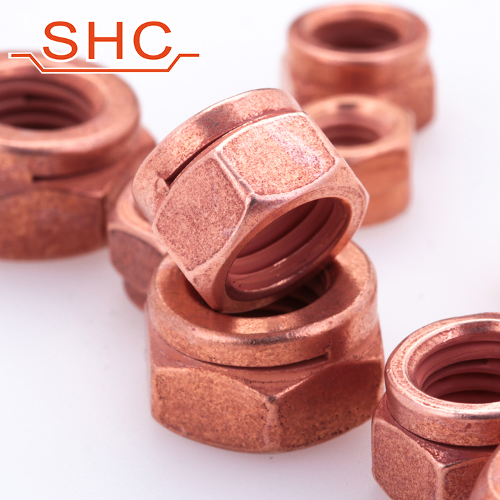Copper Nut | Exhaust Nut | Self locking nut copper plated